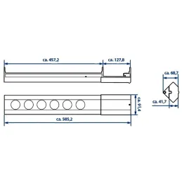 Multipresa da incasso Bachmann Casia 4x 230V / Acciaio inox