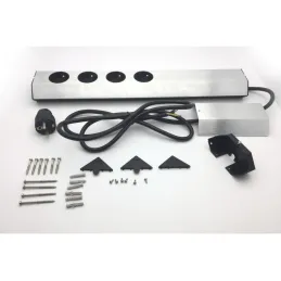 Multipresa da incasso Bachmann Casia 4x 230V / Acciaio inox