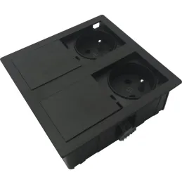 Presa elettrica VersaHit 2 x 230V FRENCH / Nero opaco