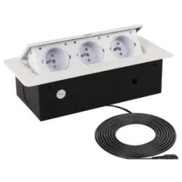Presa elettrica a scomparsa 3x230 V / Bianca