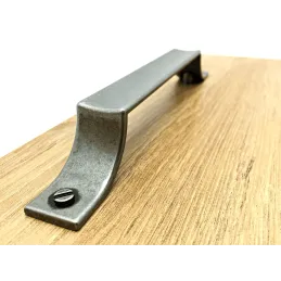 Maniglia PERLA / Acciaio effetto patinato lucido
