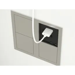 Presa elettrica VersaHit 1 x 230V + 1 x USB FRENCH / Acciaio inox