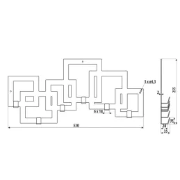 Appendiabiti da parete di design QUADRO / Nero opaco