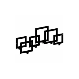 Appendiabiti da parete di design QUADRO / Nero opaco