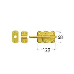 Catenaccio per porta rotondo WRO70 / Ottone
